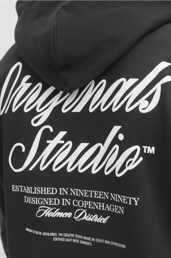 JORNORREBRO TYPO BACK SWEAT HOOD SN 12283054 BLACK
